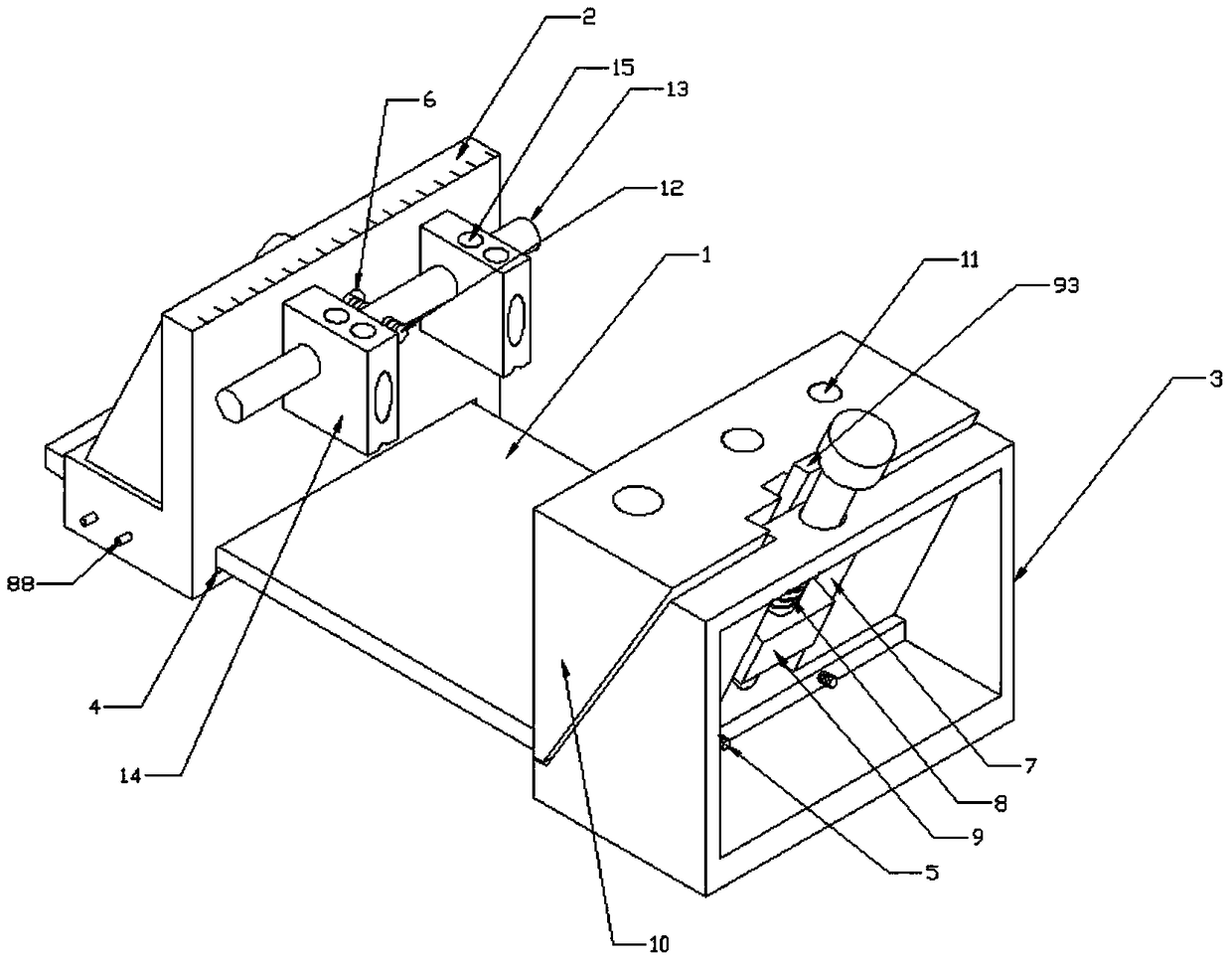 Multifunctional combined type woodworking inclined hole drilling jig and clamping device