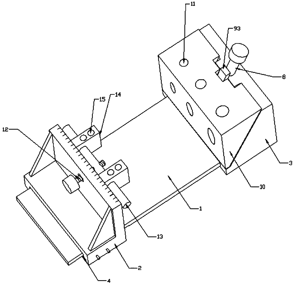 Multifunctional combined type woodworking inclined hole drilling jig and clamping device