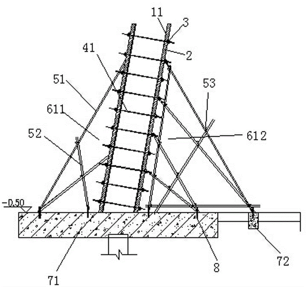 Y-type cast-in-place concrete column formwork system and construction method thereof