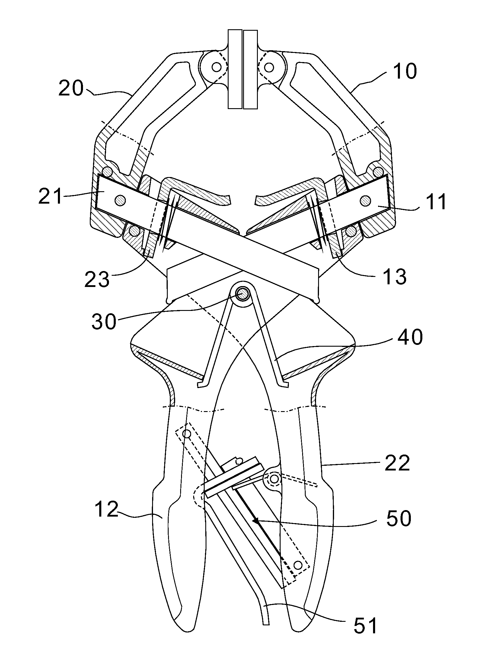 Locking pliers with one or two slide bars each secured to a stationary jaw carrier