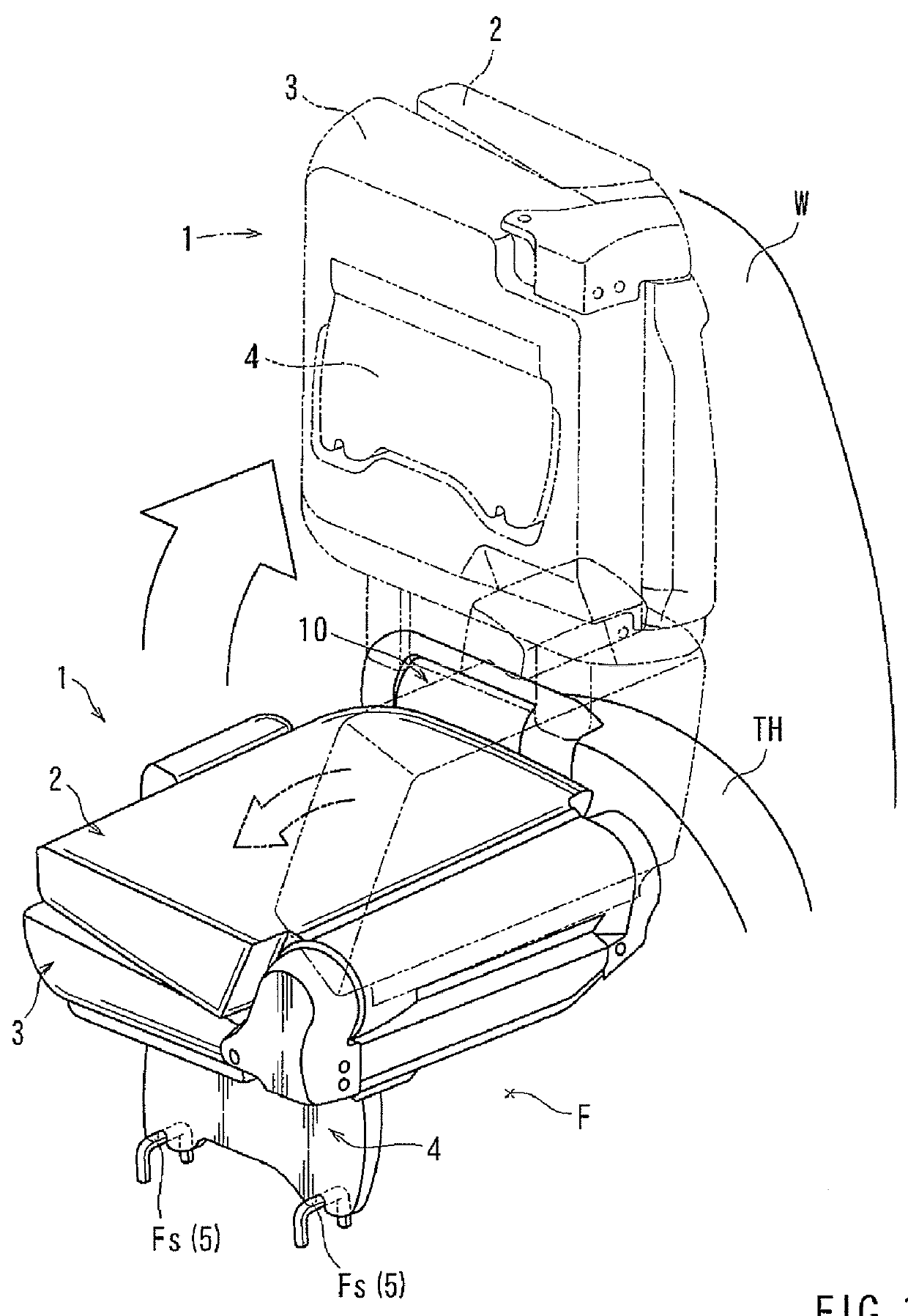 Retractable vehicle seat