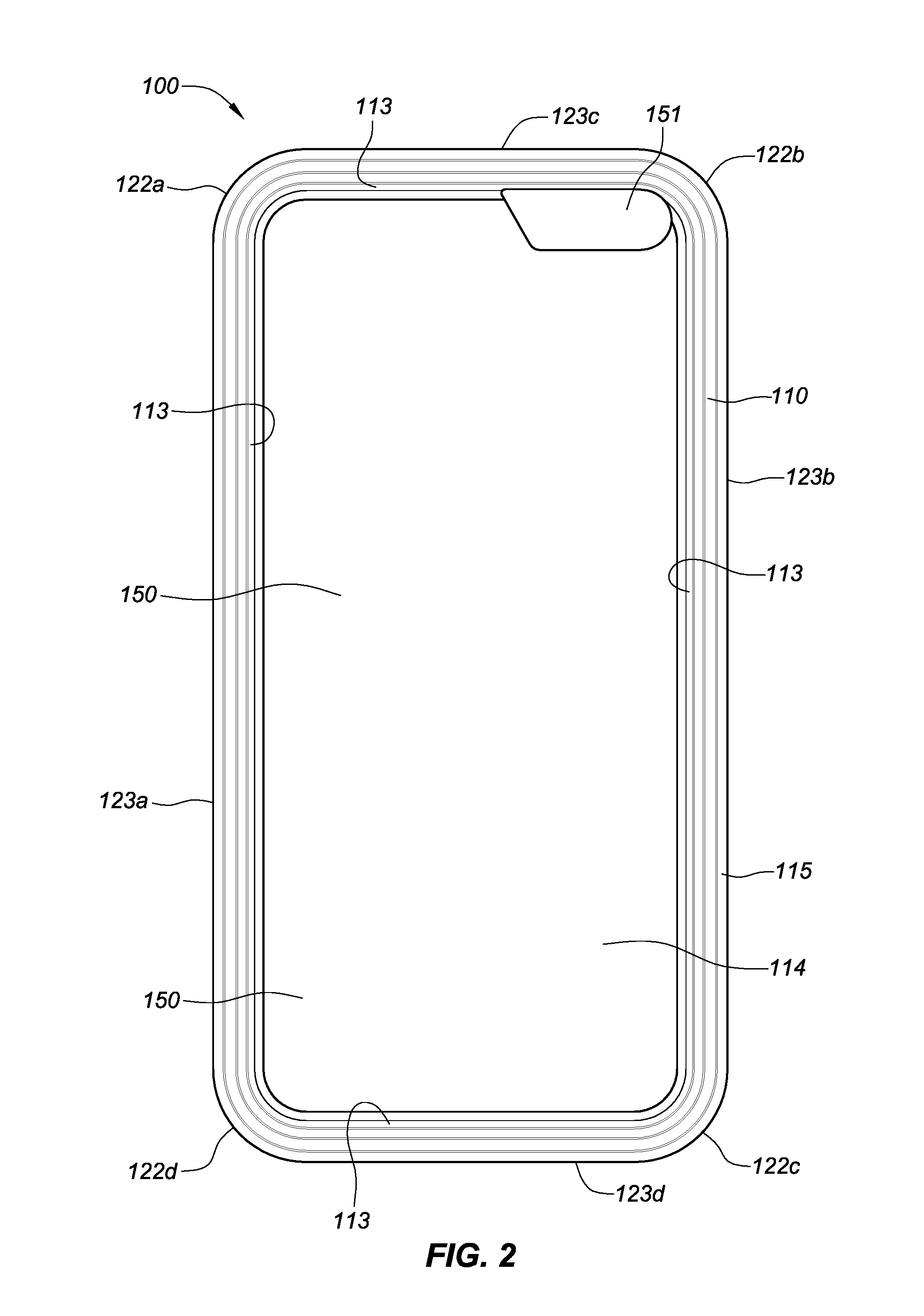 Mobile device cases and case system with embedded sidewall shock absorber