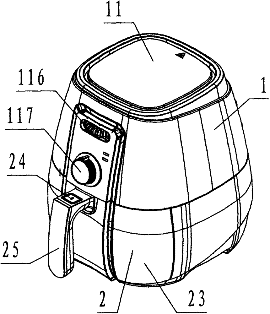 Household electric-heating air heat baking pot