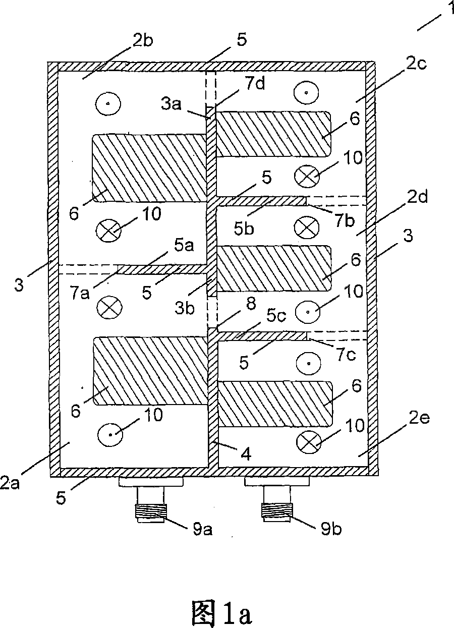 Microwave filter including an end-wall coupled coaxial resonator