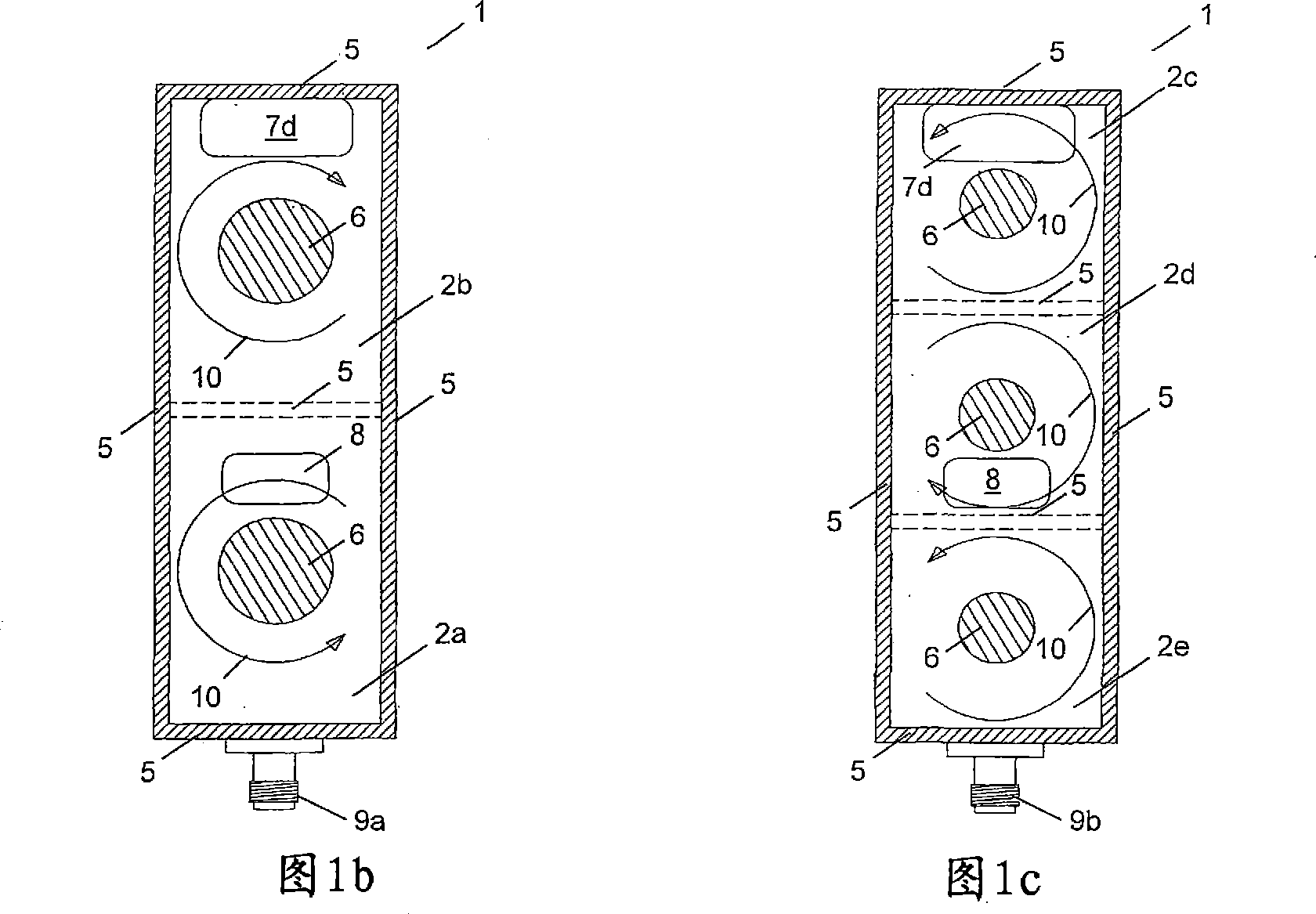 Microwave filter including an end-wall coupled coaxial resonator