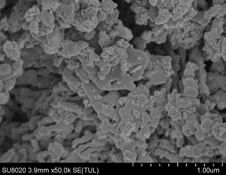 Spinel type ferrite material based on rare earth element lanthanum or cerium doping