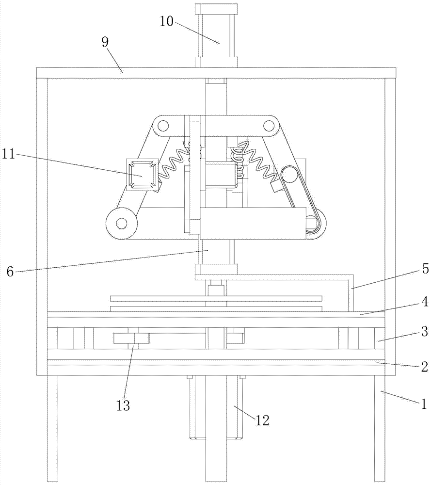 A chamfering machine for regular polygonal steel plate