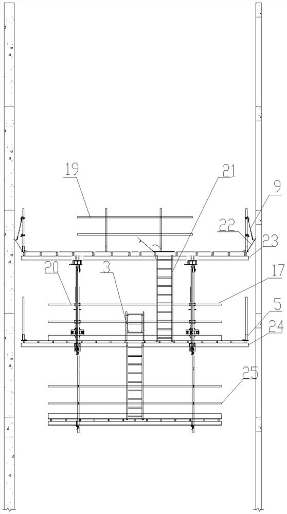 Super high-rise tower crane bottom attachment type hydraulic self-climbing hard protection platform and mounting process and climbing method thereof