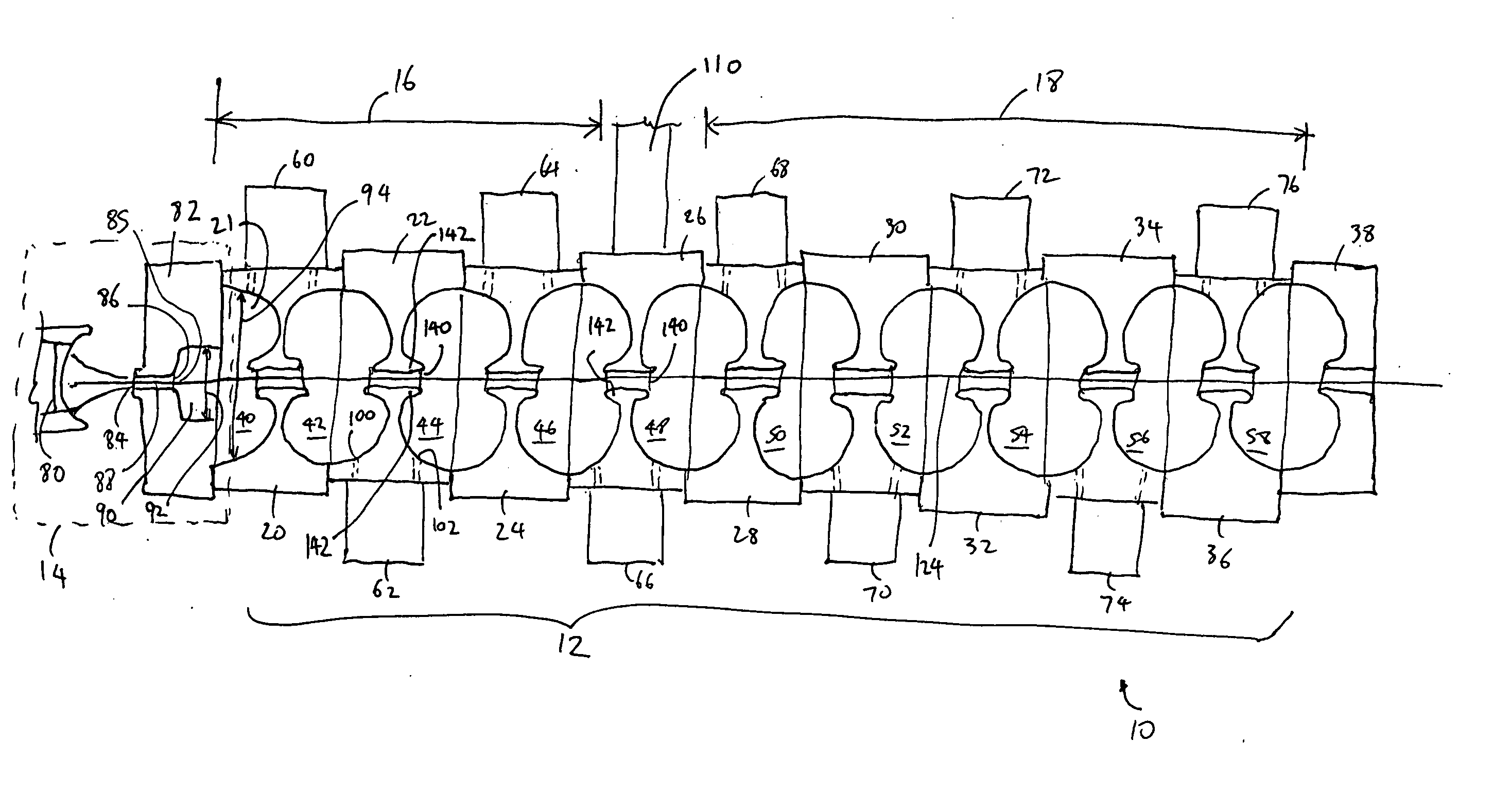 Standing wave particle beam accelerator