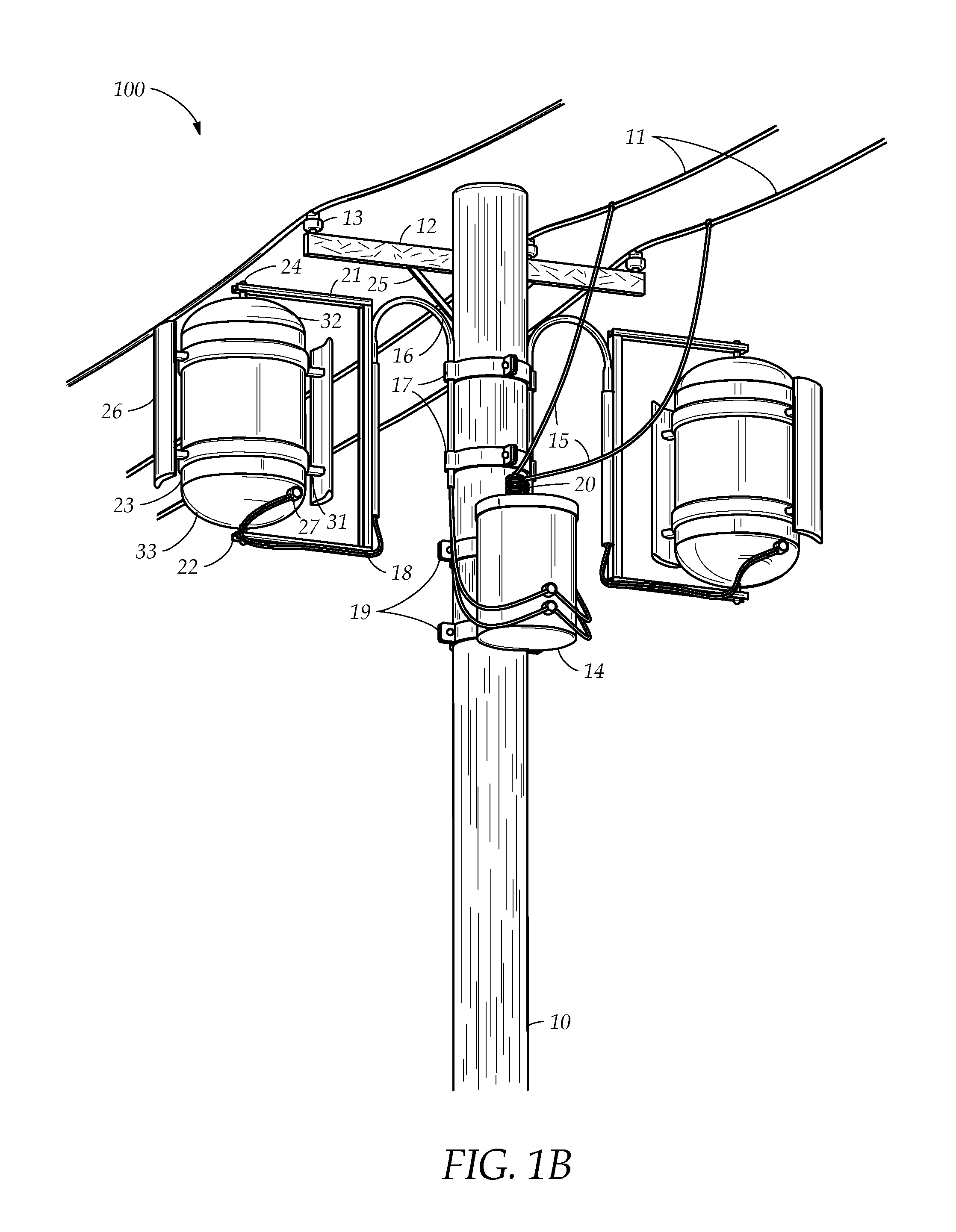 Utility pole mountable vertical axis wind turbine