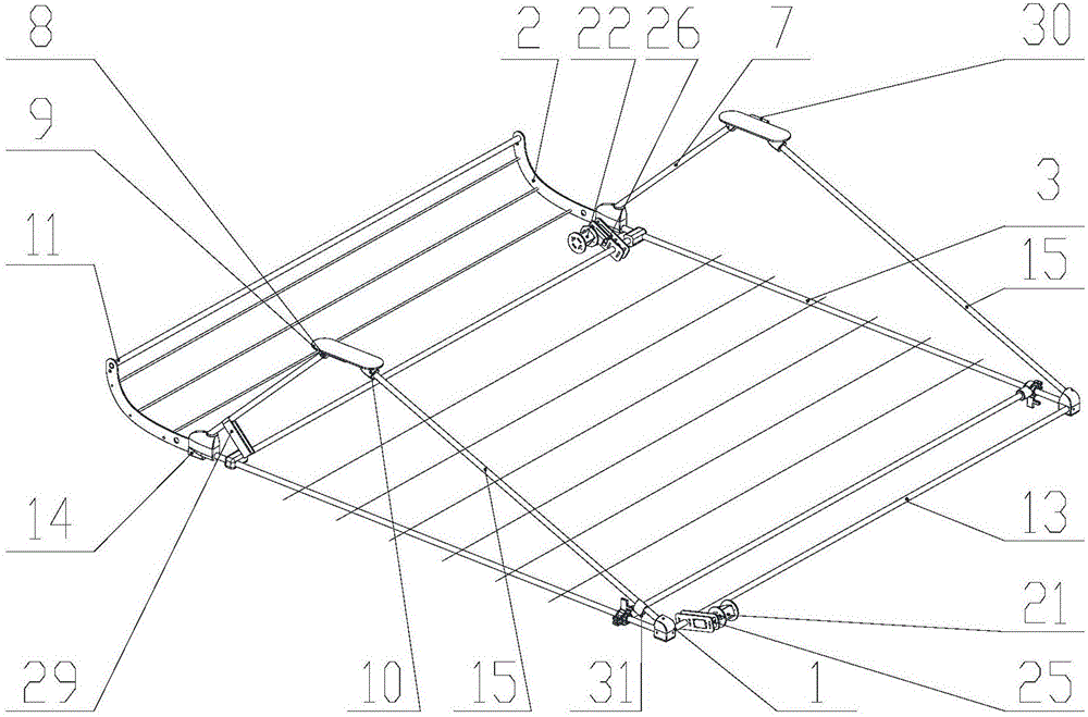 Device and method suitable for fixed-wing unmanned aerial vehicle to land on field crop canopy