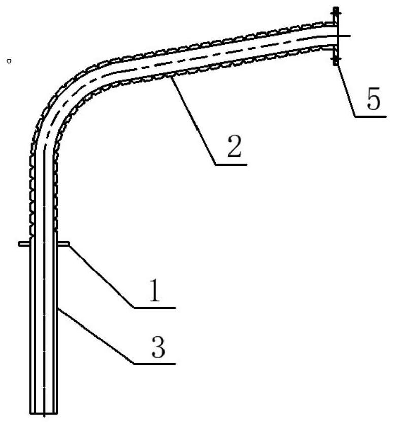 An exposed heated liquid riser