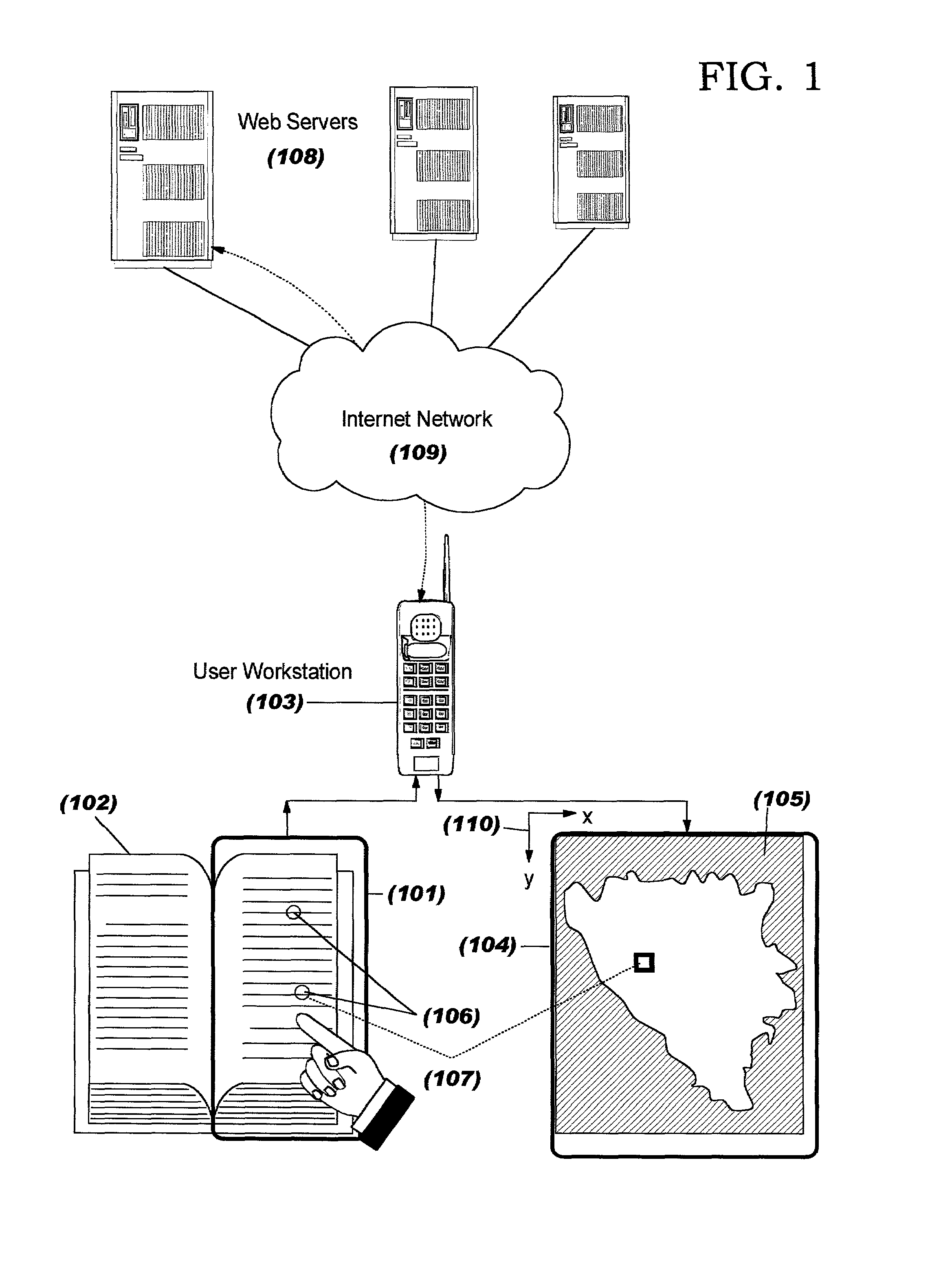 System and method for locating on a physical document items referenced in another physical document