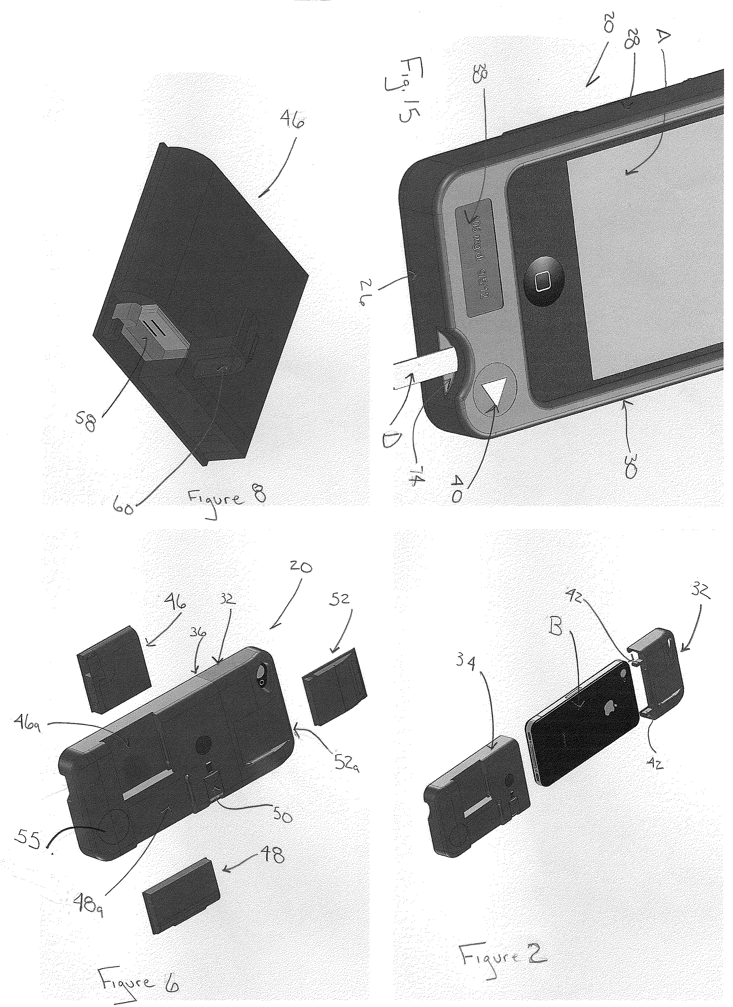 Glucose Monitoring Device in a Protective Smartphone Case