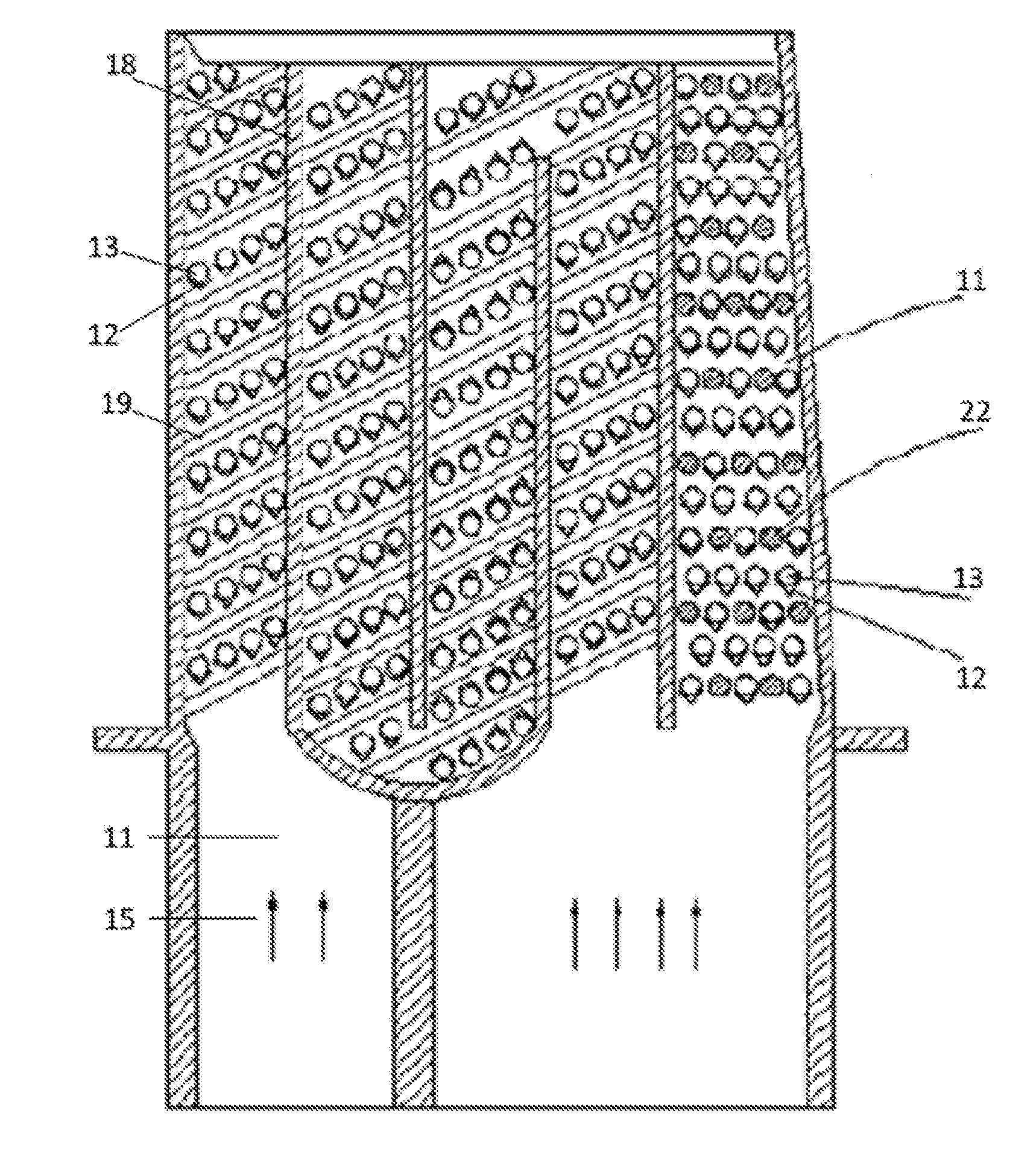 Cooling Device with Small Structured Rib-Dimple Hybrid Structures
