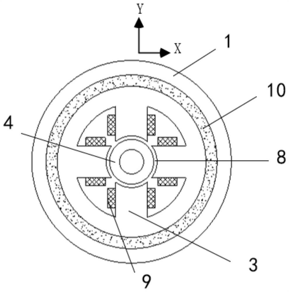 A permanent magnetic bias magnetic suspension bearing