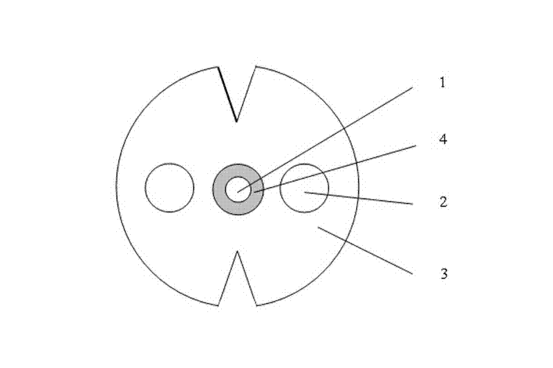 Circular rubber-covered-wire optical cable and manufacturing method thereof