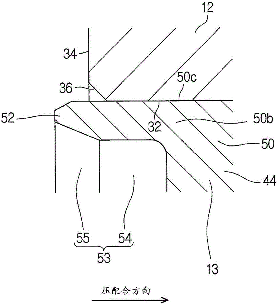 Method of attaching ring gear to differential case, jig, and differential case