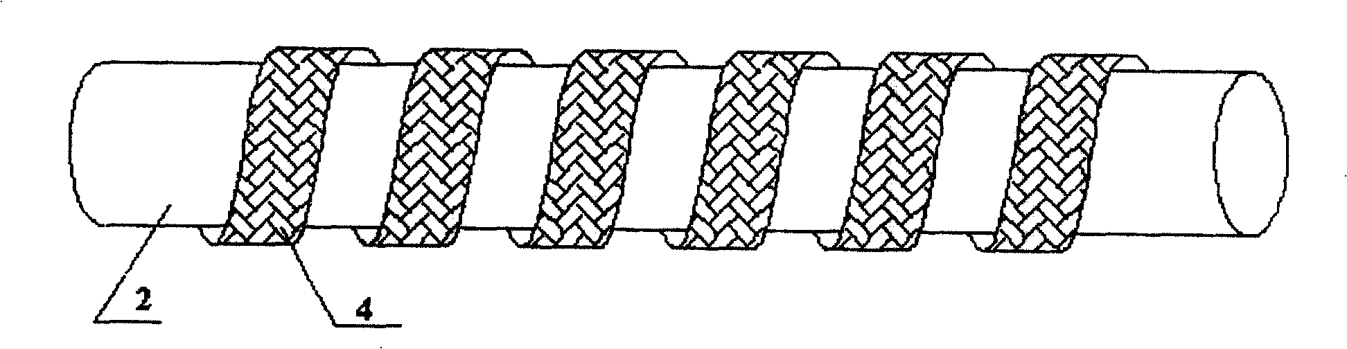 Reinforced tube type indirect evaporation cooler heat exchanging tube outer heat and mass transfer method