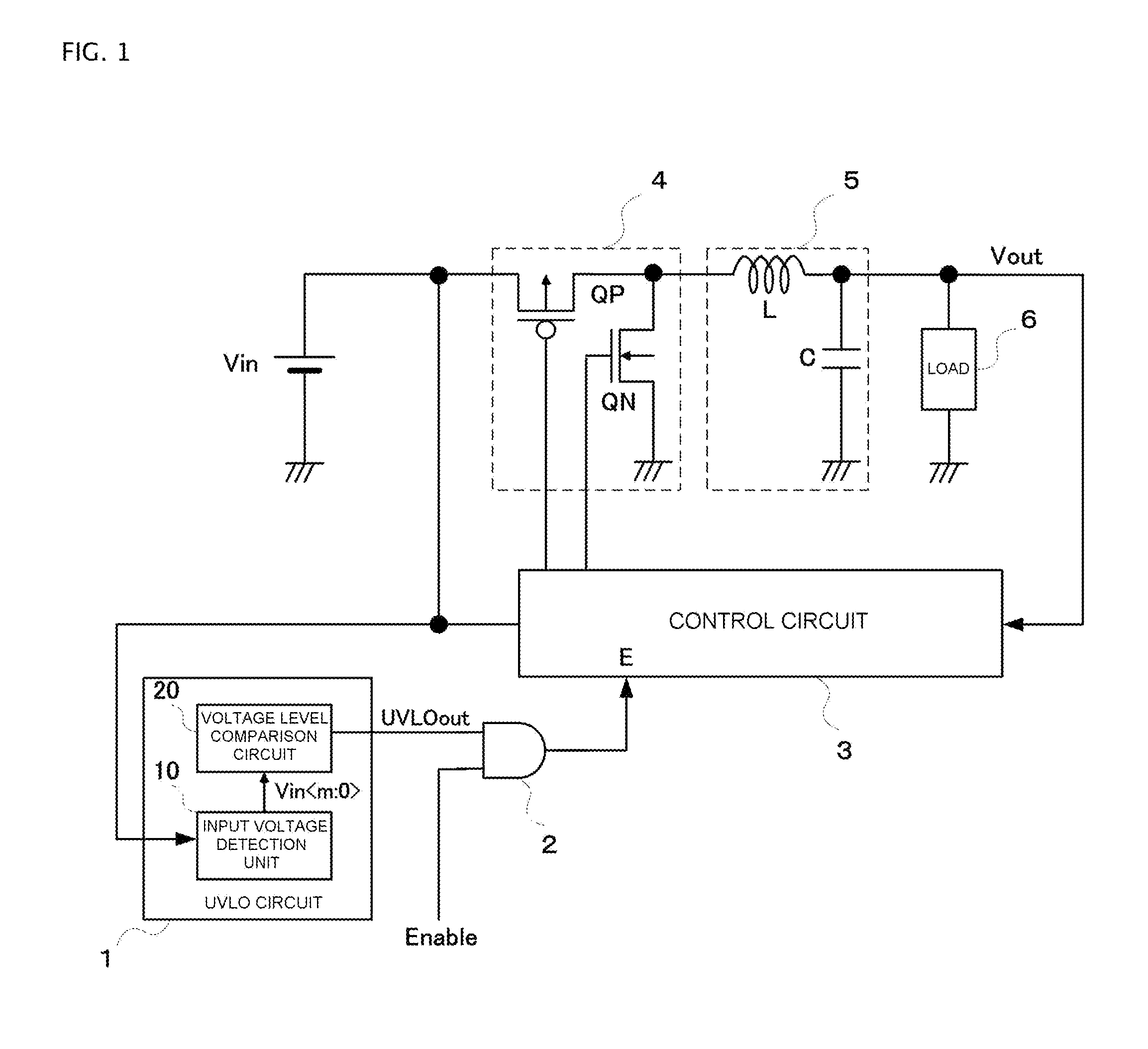 Switching power supply system provided with under voltage lock out circuit