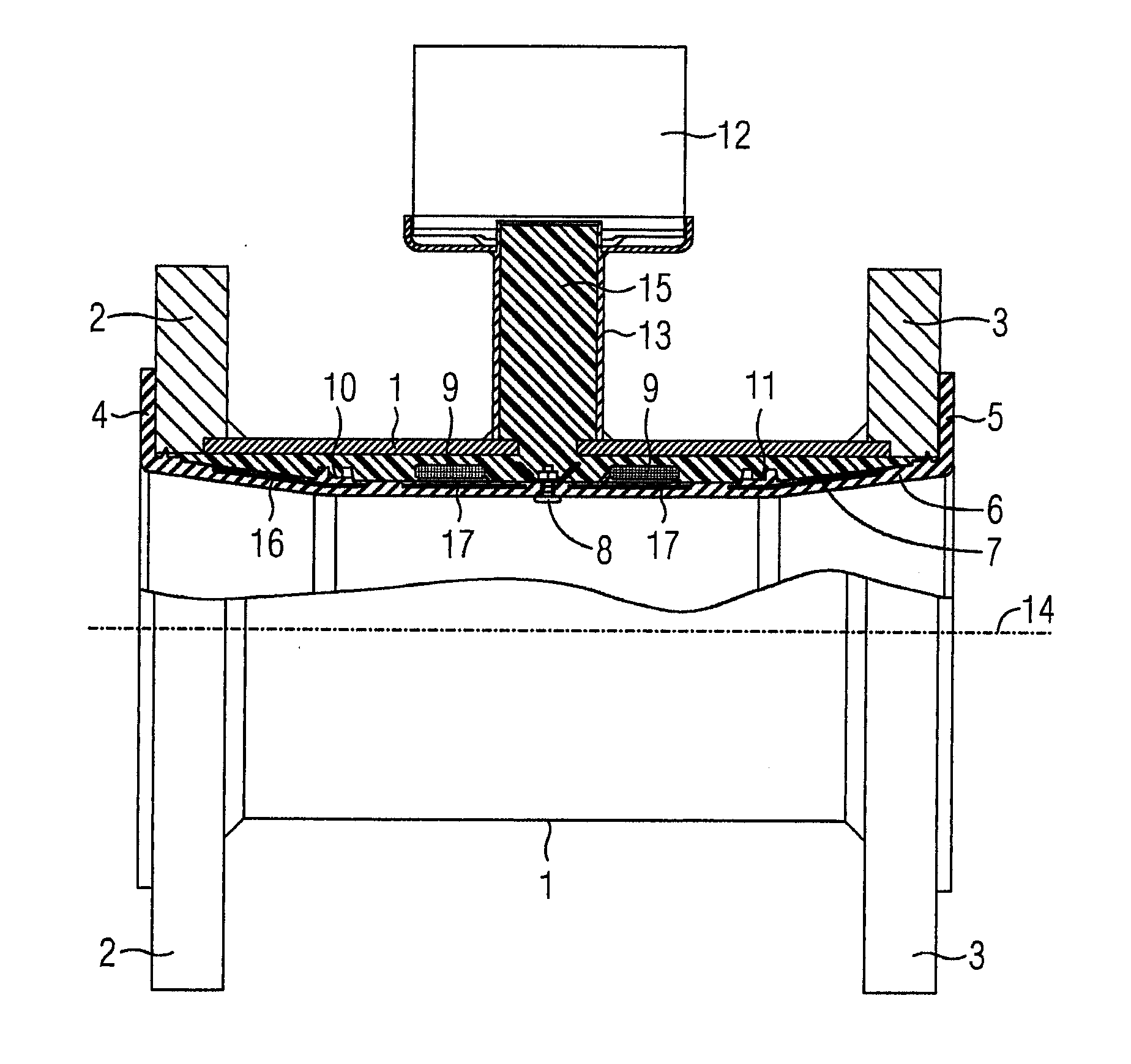 Magnetically inductive flow meter