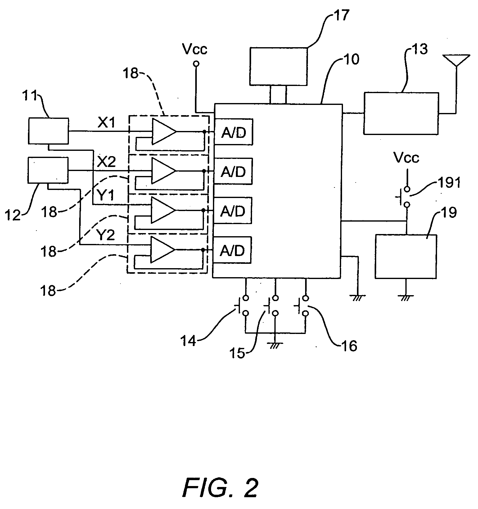Pointing device for detecting hand-movement