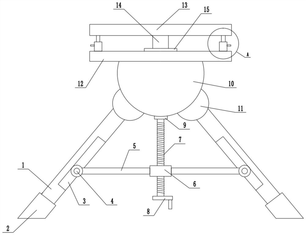 Multi-point supporting type adjustable base for 5G base station