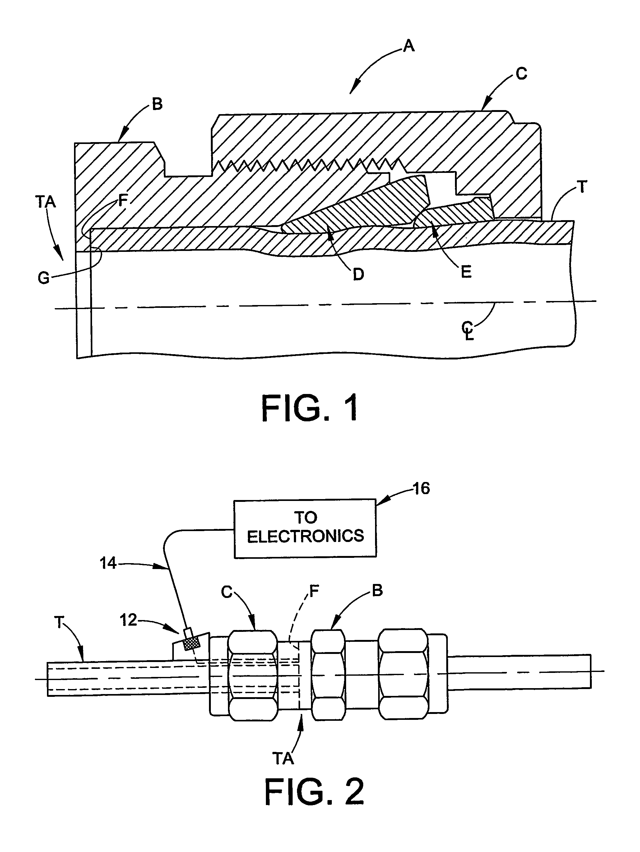 Ultrasonic testing of fitting assembly for fluid conduits with a hand-held apparatus