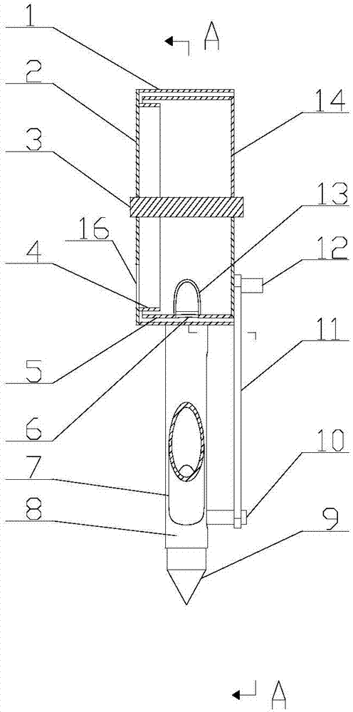 Seed sowing device combining scoop-type seed extraction and piston hole pricking