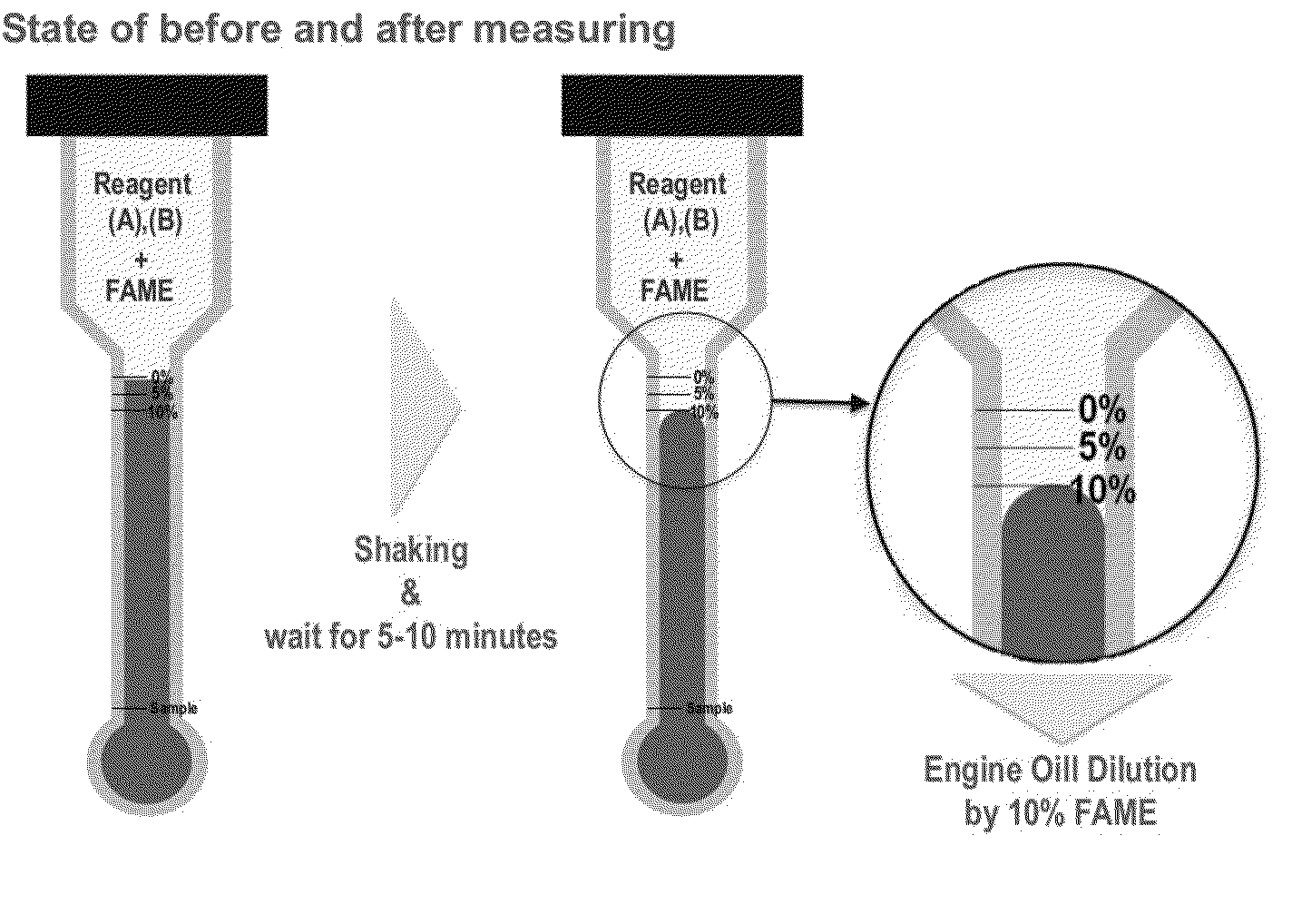 Measurement Method and Device, For Determining Degree of Engine Oil Dilution by FAME