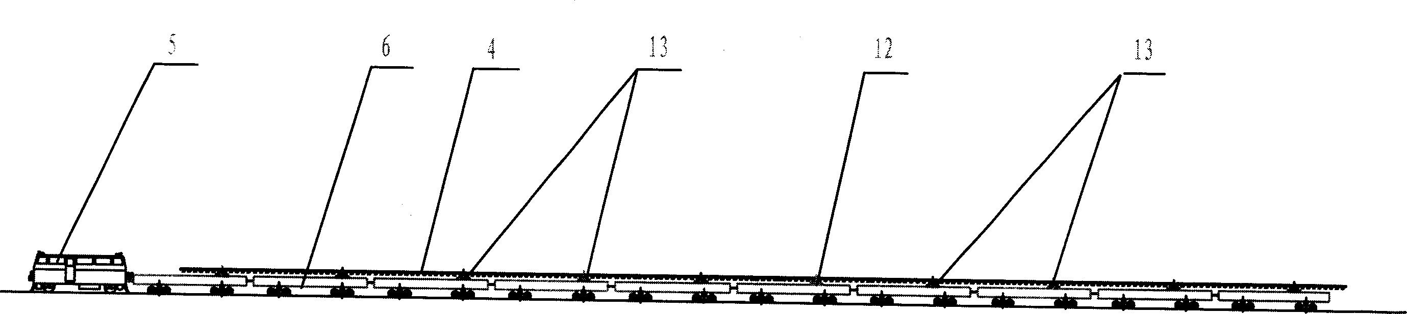 Short-sleeper long-lump integrated ballast bed seamless track construction method