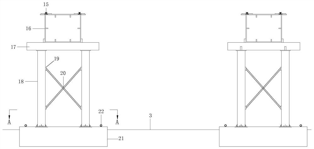 Push-pull system and its construction method for steel bridges in navigable waters