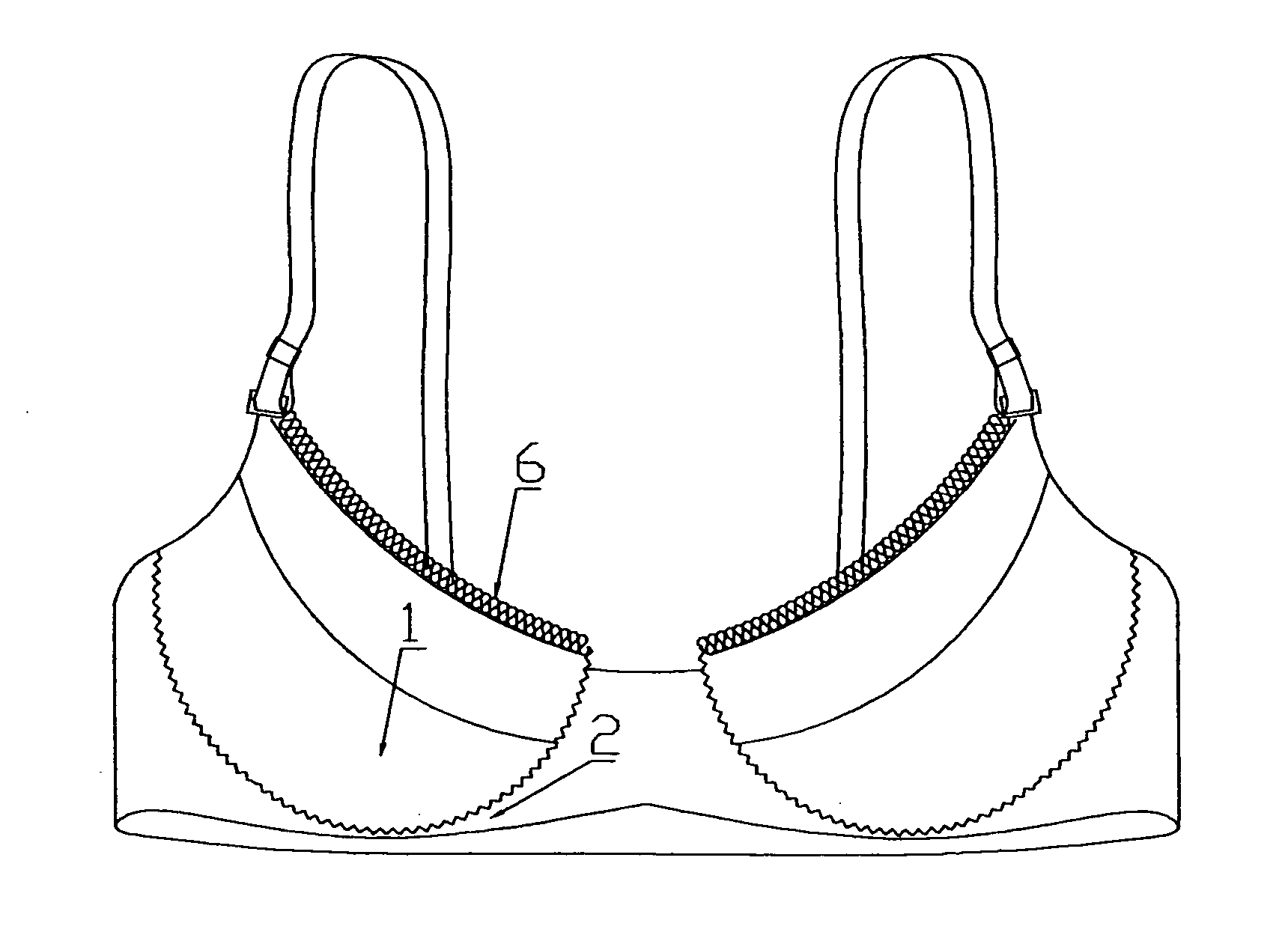 Brassiere with cup edge enhancing structure