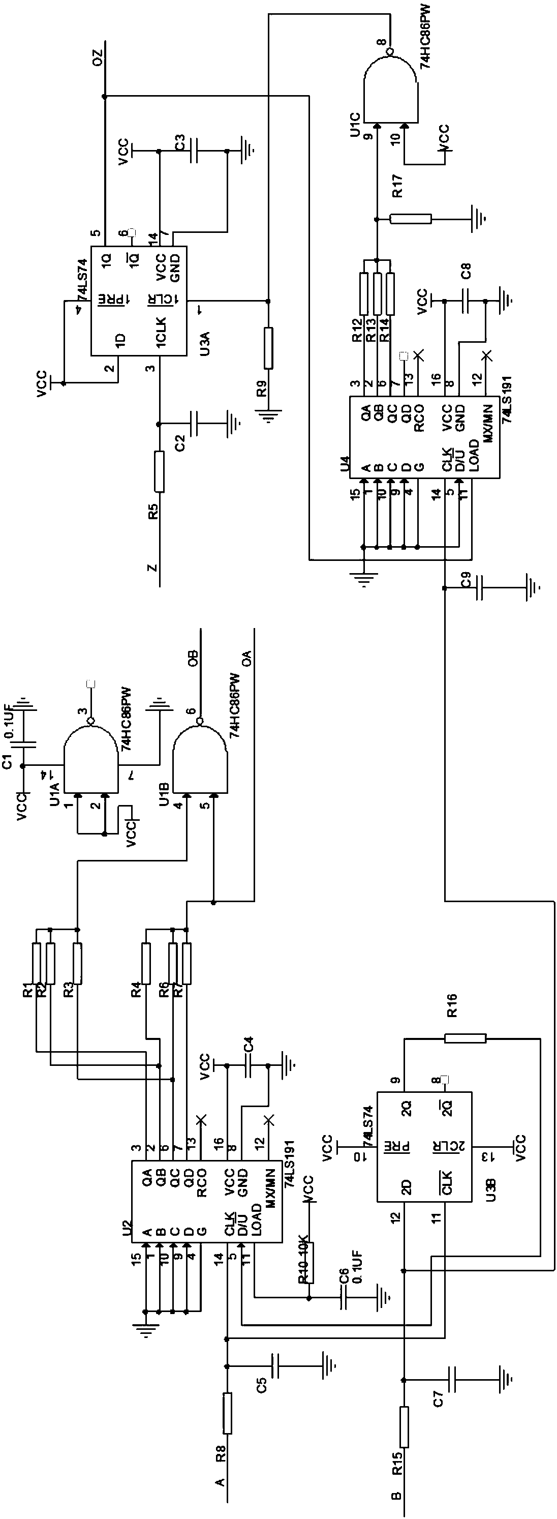 Encoder frequency dividing circuit