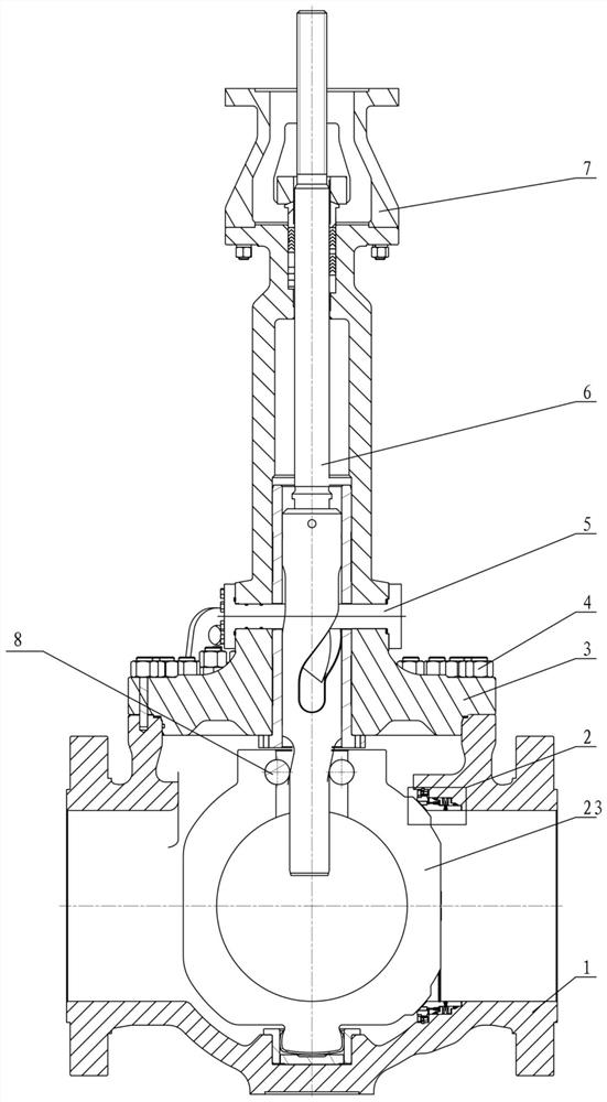 Pressure self-balancing bidirectional sealing valve seat structure