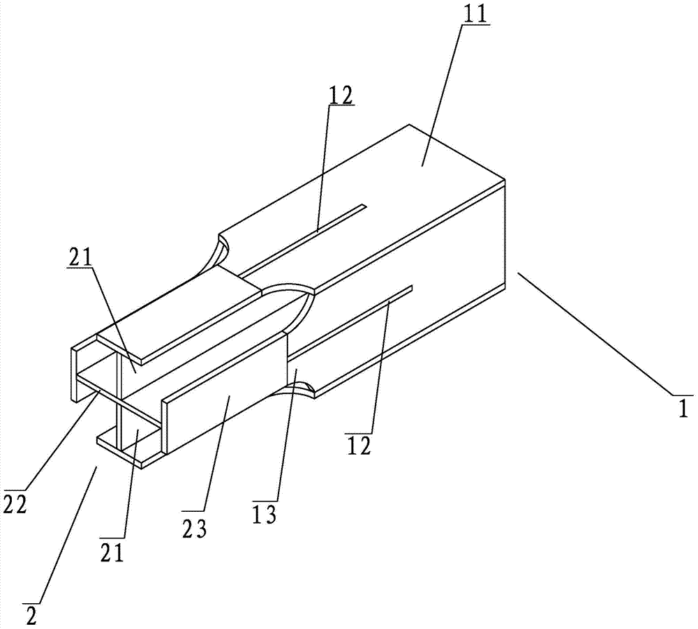Cross box transfer structure and processing method thereof