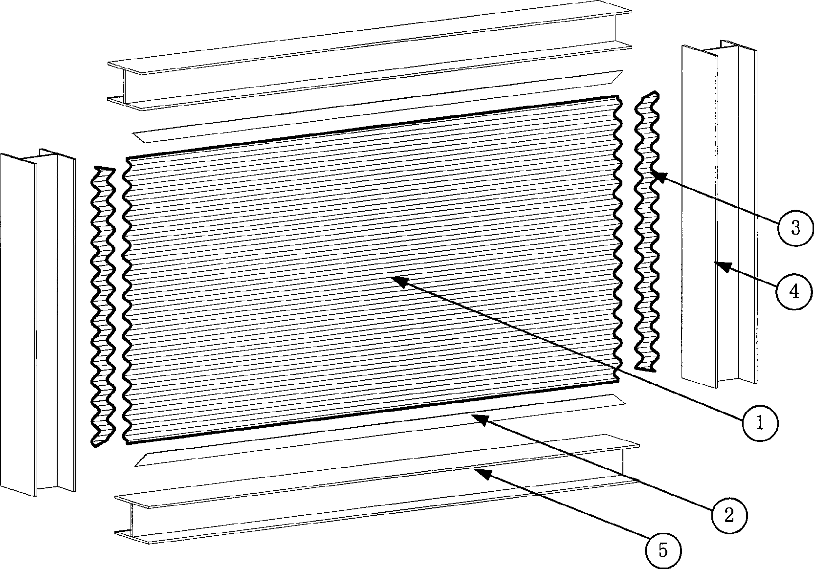 Wavy steel plate shear wall