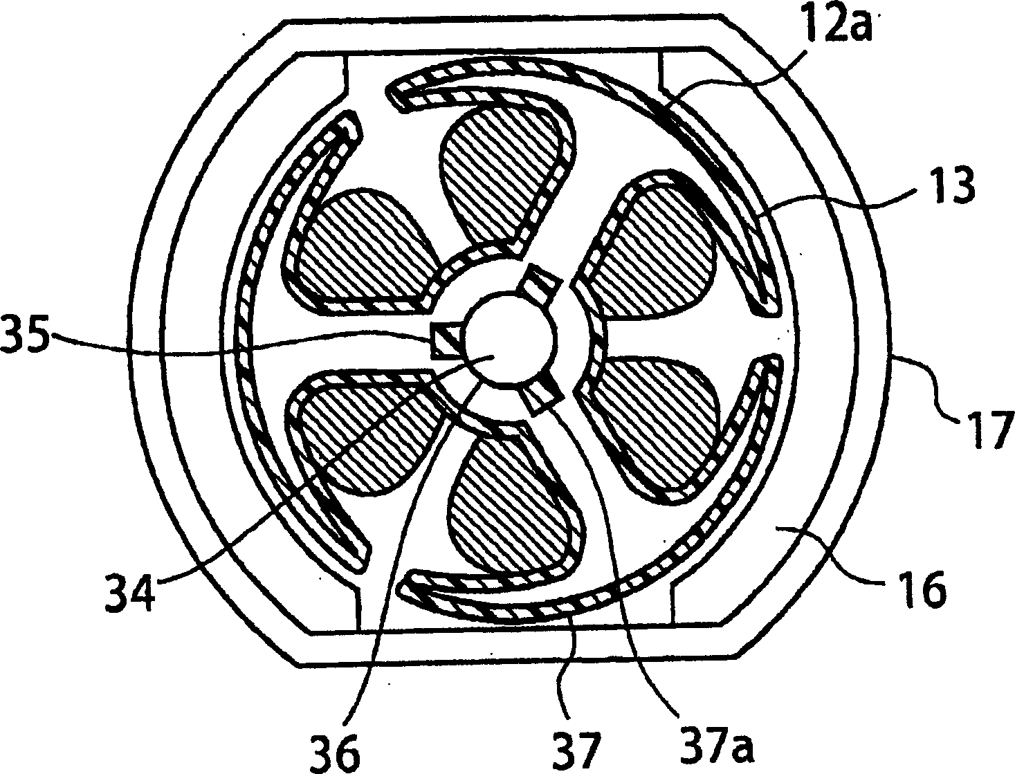 Rotor iron core of motor and small motor