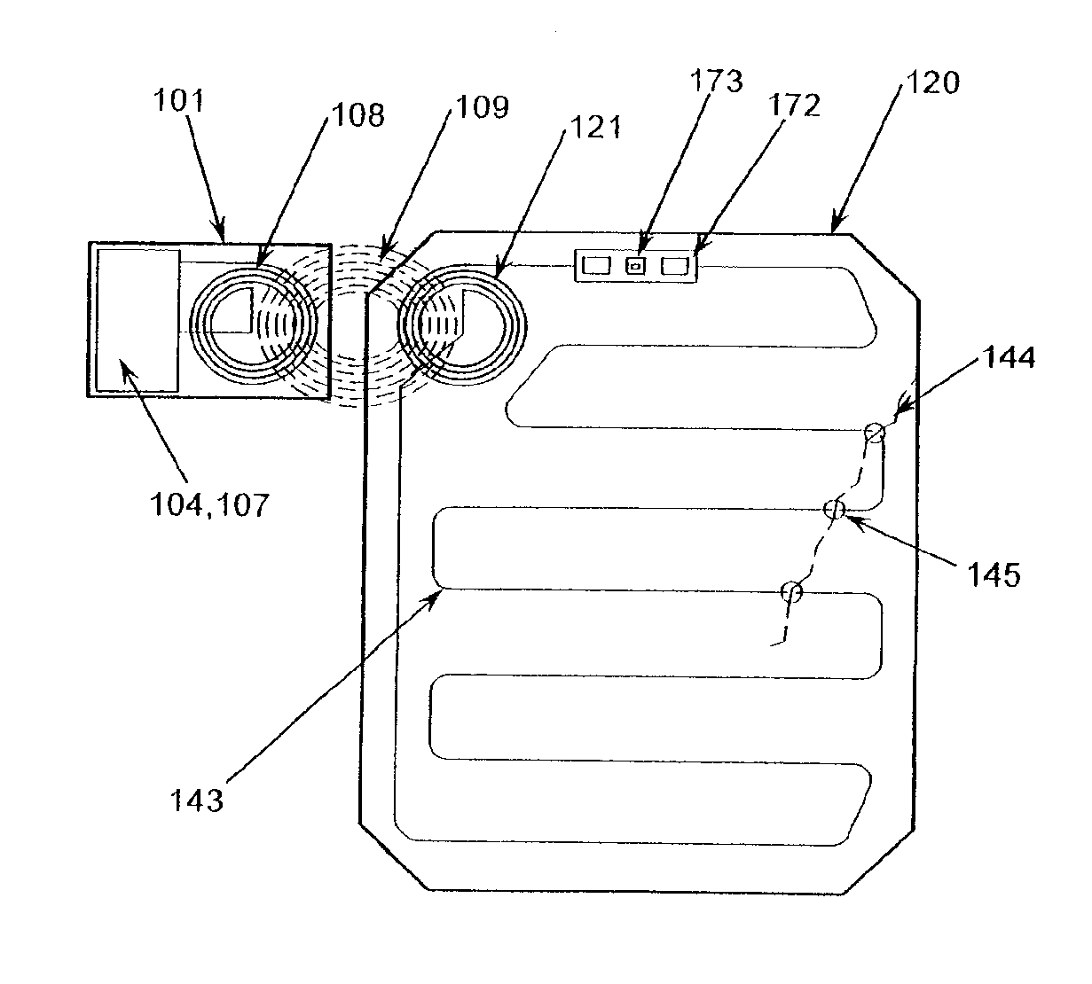 Wireless method and apparatus for detecting damage in ceramic body armor