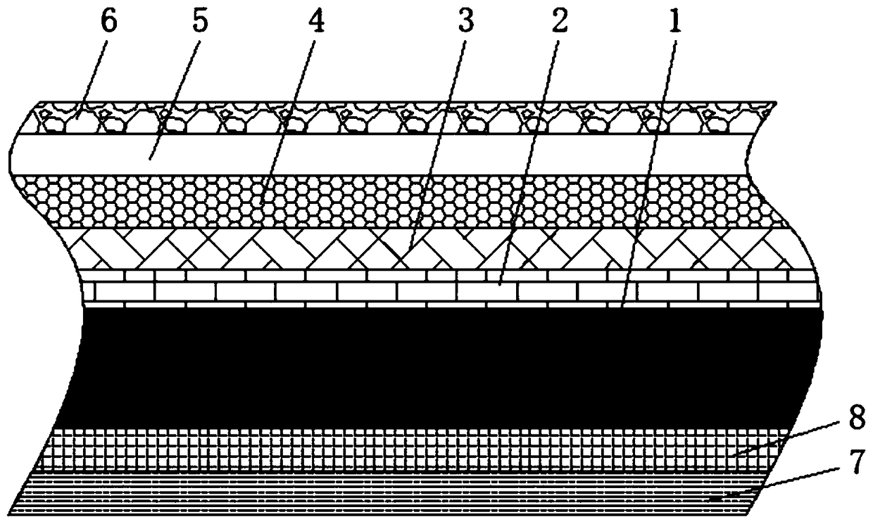 Single-sided H-shaped embossed PCM color coated steel sheet and produced process thereof