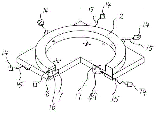 Pot type rubber bearing for measuring force and adjusting height