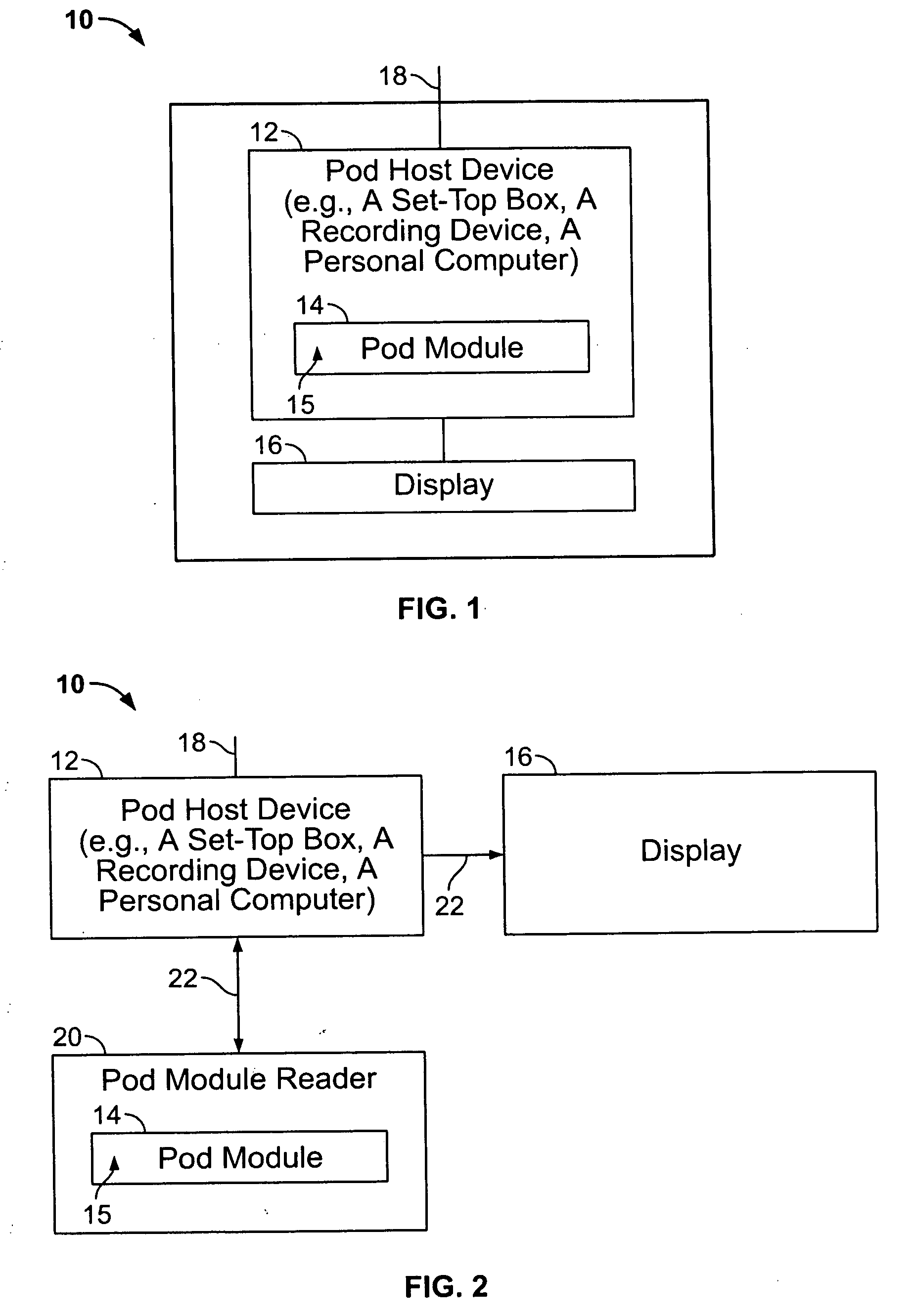 Interactive television systems having POD modules and methods for use in the same