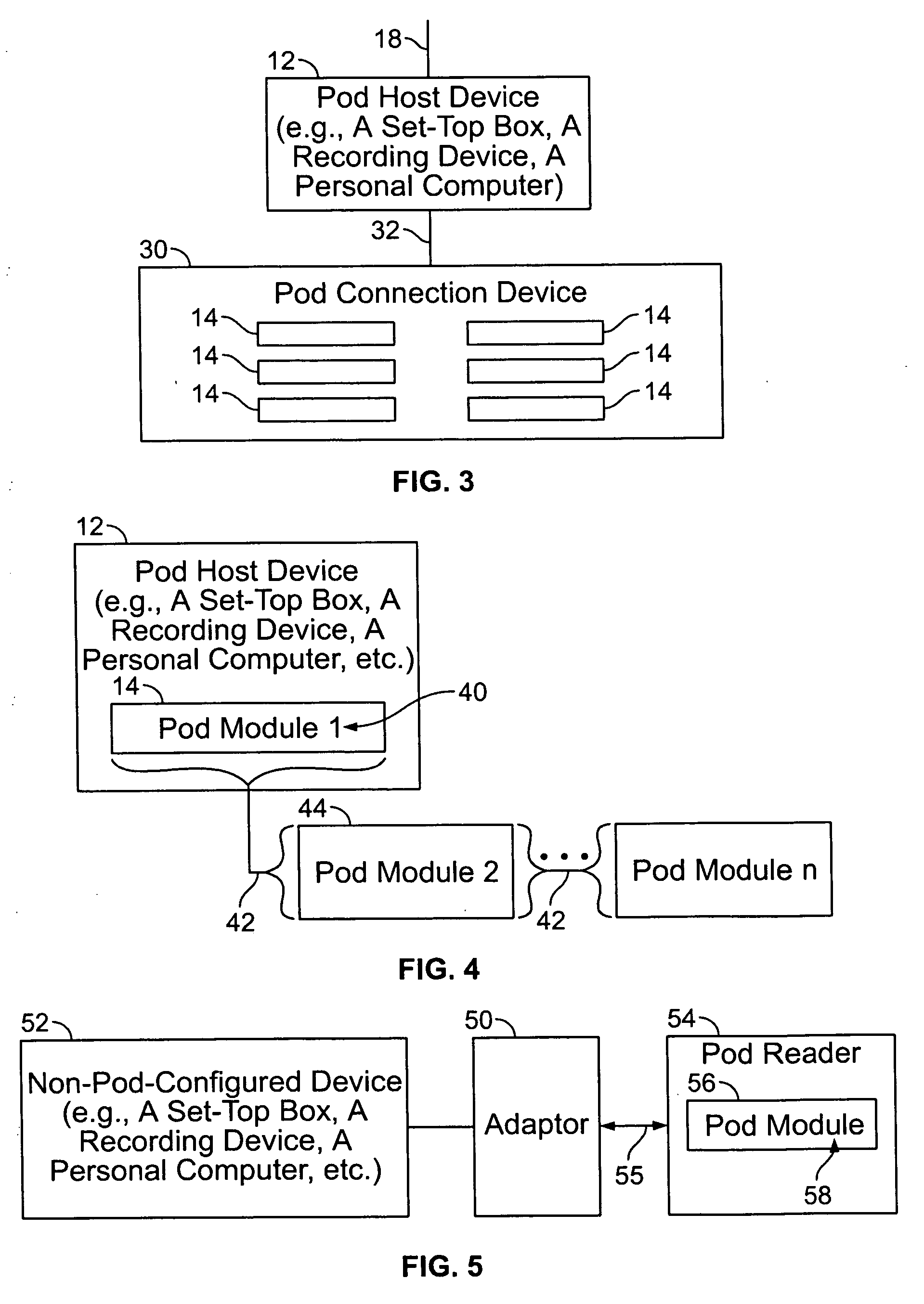 Interactive television systems having POD modules and methods for use in the same