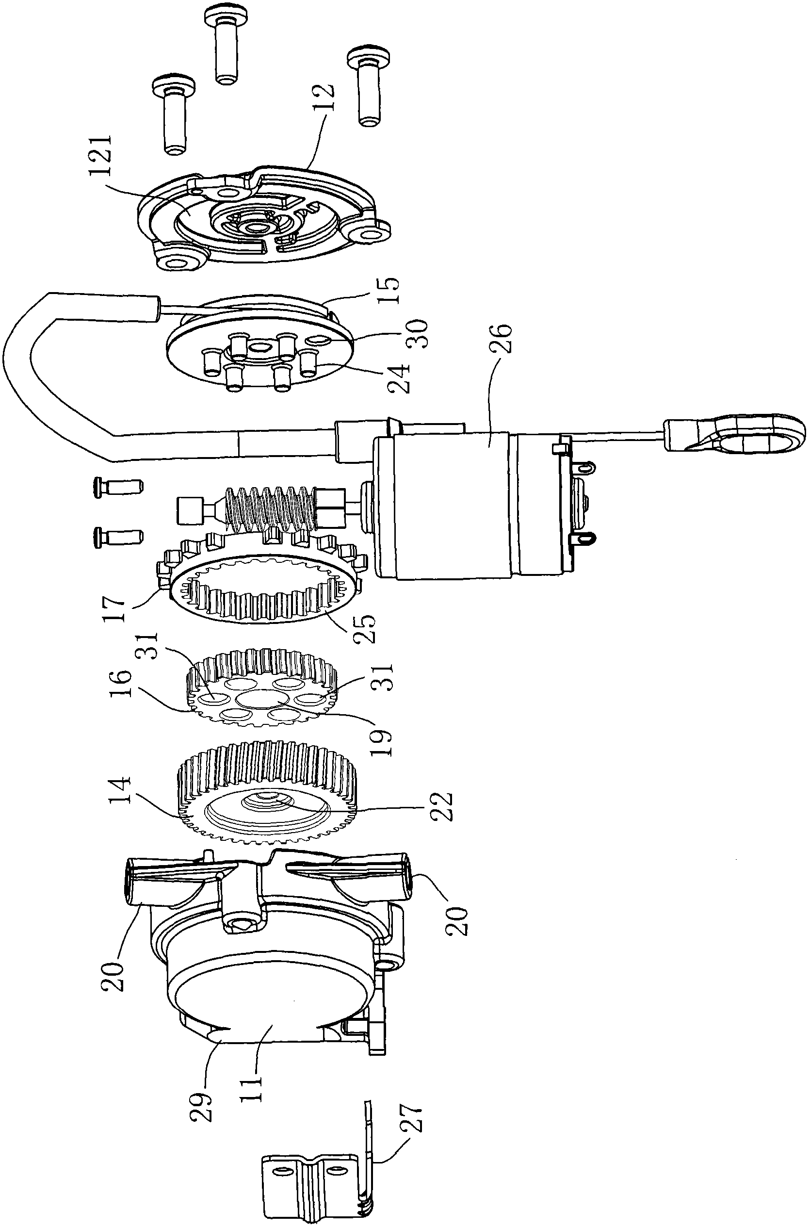 Driving device for electric lumbar system