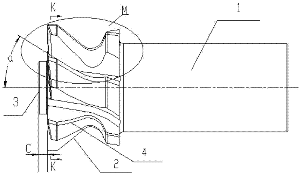 A processing method of blade tenon with asymmetric pressure surface