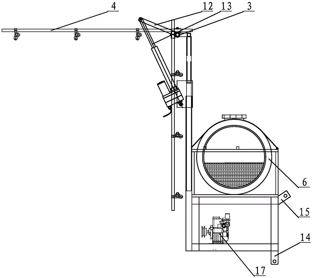 Automatic spraying device special for vineyard