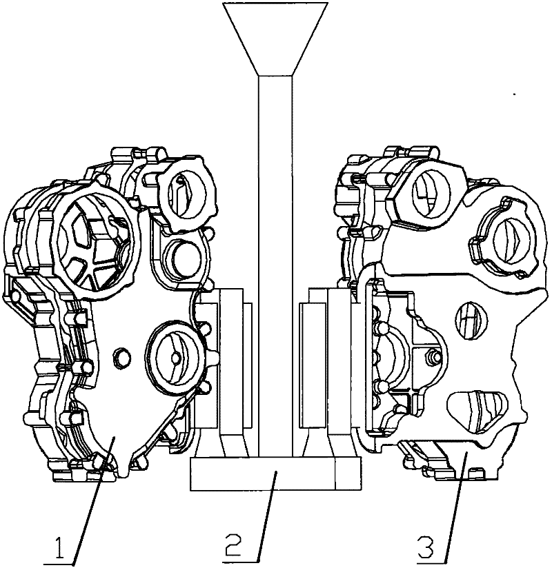 Lost foam casting method of engine gear chamber