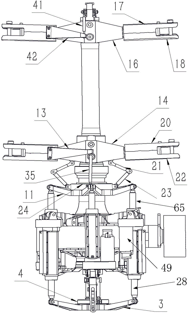 Rotor wing driving method and device