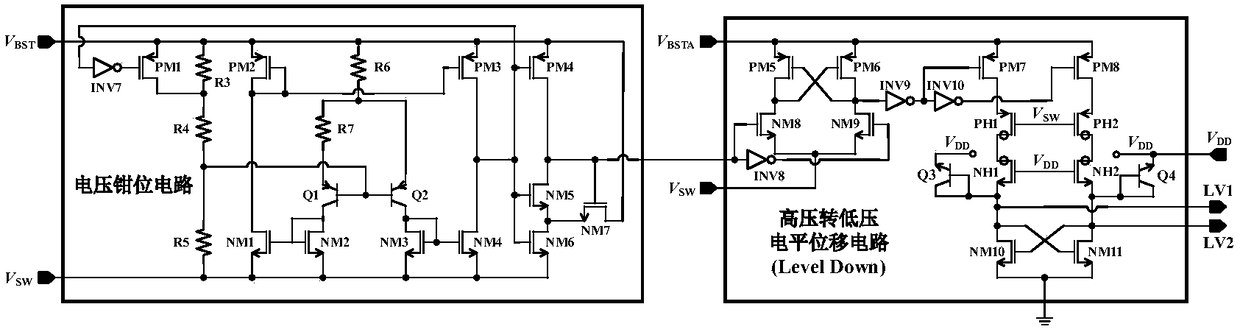Floating power supply rail applicable to GaN high-speed gate driving circuit