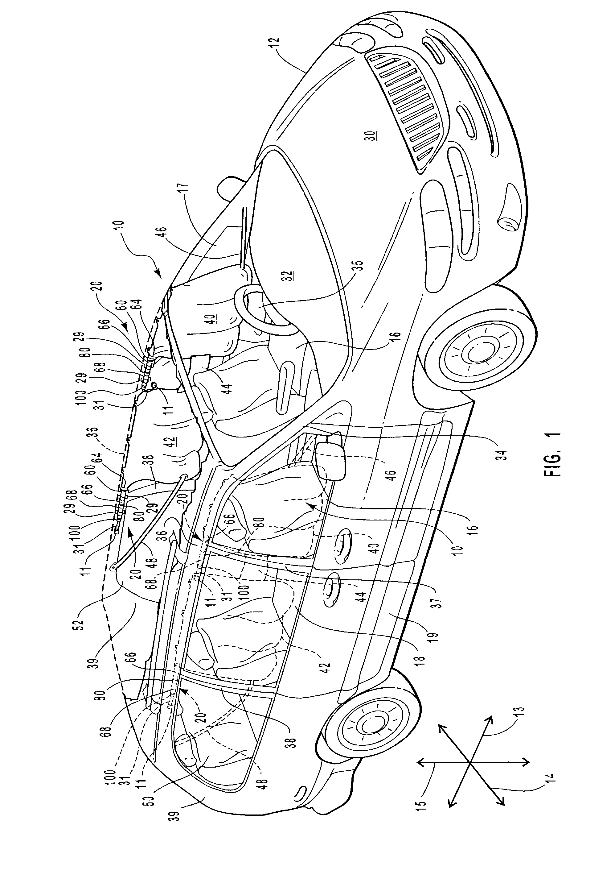 Dual stage inflator with extended gas delivery for a vehicular airbag system